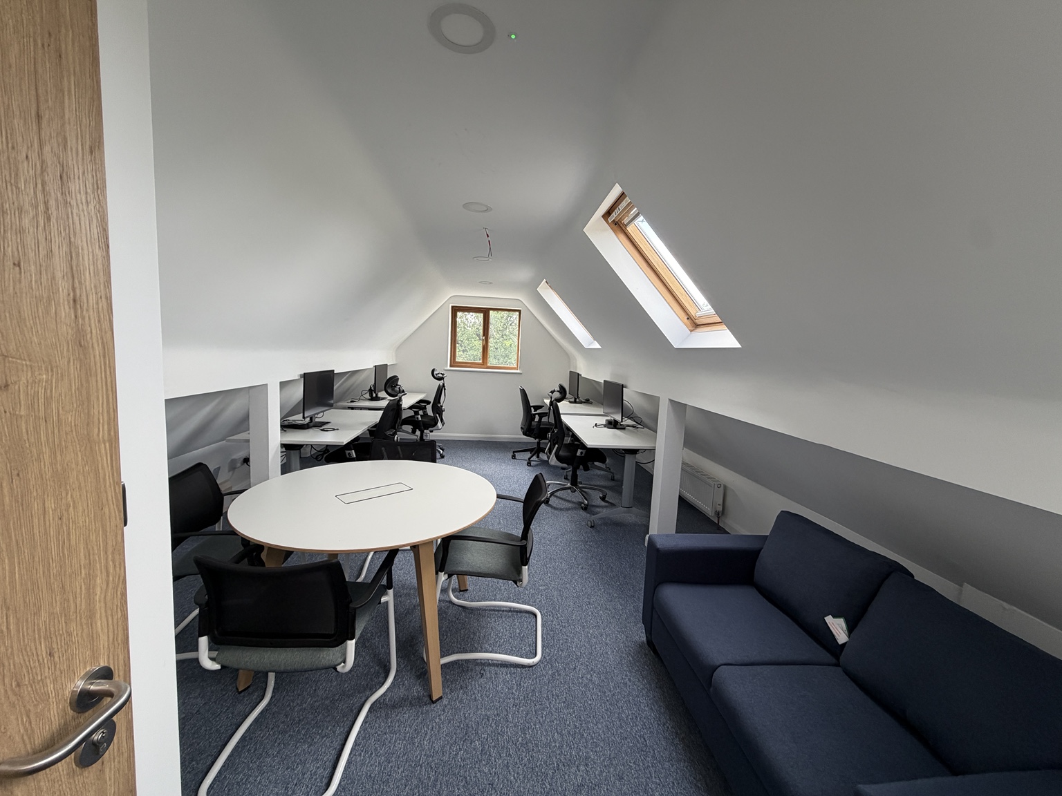 Office beneath the roof at Balan House