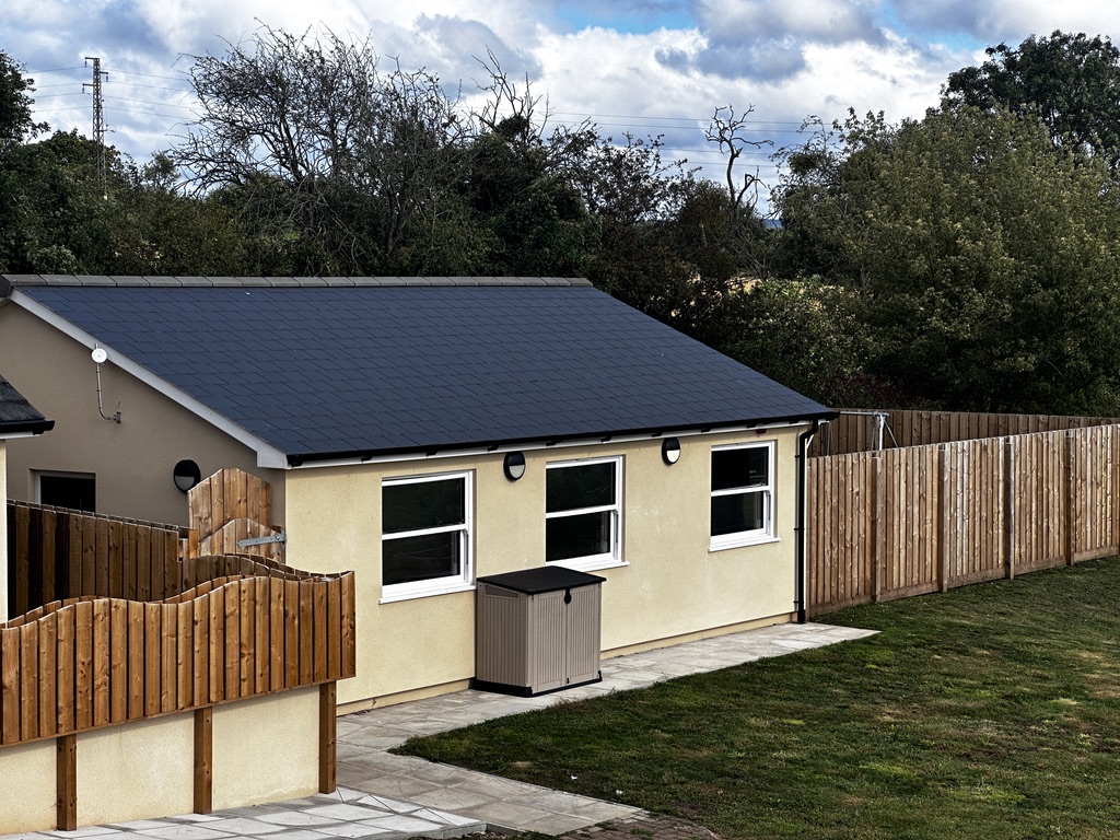 Gatwick bungalow exterior — project photograph