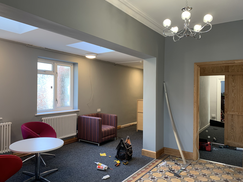 Interior refurbishment in progress